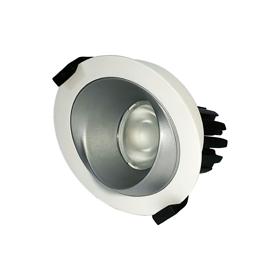 DM202643  Bonia 15 Powered by Philips 15W 1350lm 3000K 24° Engine, 350mA,White/Silver, 27° Angled Round Recessed Spotlight,IP20.